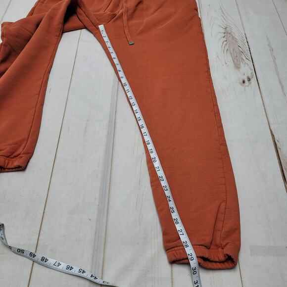 Talentless burnt orange fleece jogger track pants relaxed heavyweight - Picture 2 of 11